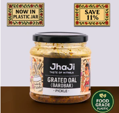 Oal Ginger Green Chili Mix Pickle | ओल बरोबरा | Grated (कद्दूकश) Oal (Suran/Jimikand) Pickle